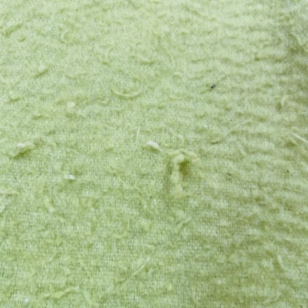 Vintage Light Green Satin Edge Blanket 80 x 66 Unique Color Bed Throw Warm Cozy